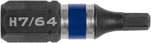 Irwin - 7/64" Hex Bit - 1/4" Hex Drive, 1" OAL - A1 Tooling