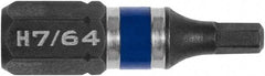 Irwin - 7/64" Hex Bit - 1/4" Hex Drive, 1" OAL - A1 Tooling