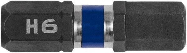 Irwin - 6mm Hex Bit - 1/4" Hex Drive, 1" OAL - A1 Tooling