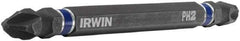 Irwin - #2 x #2 D/E Phillips Screwdriver Bit - 1/4" Hex Drive, 4" OAL - A1 Tooling