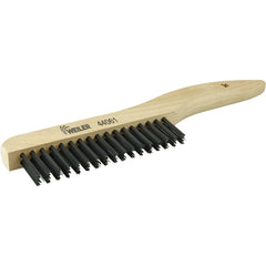 Hand Wire Scratch Brush. .012 Steel Fill, Shoe Handle, 2 × 17 Rows - A1 Tooling