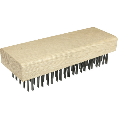 Butcher Block Brush, Flat Wire Fill, 1-1/4″ Trim Length - A1 Tooling