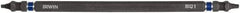 Irwin - #1 x #1" Square Size D/E Square Recess Screwdriver Bit - 1/4" Hex Drive, 6" OAL - A1 Tooling