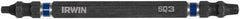 Irwin - #2 x #3" Square Size D/E Square Recess Screwdriver Bit - 1/4" Hex Drive, 4" OAL - A1 Tooling