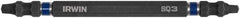 Irwin - #3 x #3" Square Size D/E Square Recess Screwdriver Bit - 1/4" Hex Drive, 4" OAL - A1 Tooling