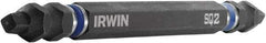 Irwin - #2 x #2" Square Size D/E Square Recess Screwdriver Bit - 1/4" Hex Drive, 4" OAL - A1 Tooling