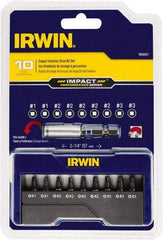 Irwin - 10 Piece, Screwdriver Insert Bit Set - #1 to #3 Square Recess - A1 Tooling