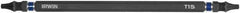 Irwin - T15 x T15 D/E Torx Screwdriver Bit - 1/4" Hex Drive, 6" OAL - A1 Tooling