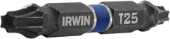 Irwin - T25 x T25 Torx Bit - 1/4" Hex Drive, 2-3/8" OAL - A1 Tooling