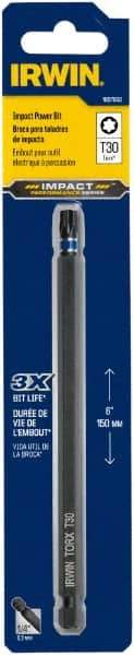 Irwin - T30 Torx Bit - 1/4" Hex Drive, 6" OAL - A1 Tooling