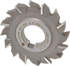 Keo - 3" Diam x 3/8" Width of Cut, 16 Teeth, High Speed Steel Side Milling Cutter - Staggered Teeth, Uncoated - A1 Tooling