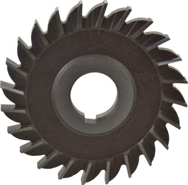 Keo - 4" Diam x 3/8" Width of Cut, 24 Teeth, High Speed Steel Side Milling Cutter - Straight Teeth, Uncoated - A1 Tooling