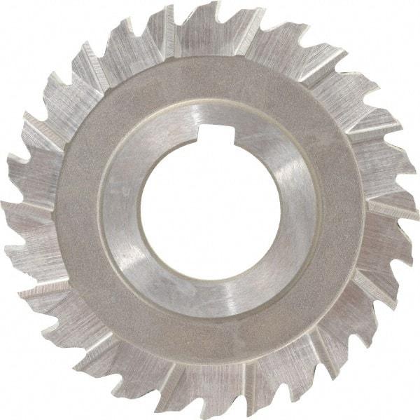 Keo - 3" Blade Diam x 3/16" Blade Thickness, 1" Hole, 28 Teeth, High Speed Steel Side Chip Saw - Staggered Tooth, Arbor Connection, Right Hand Cut, Uncoated - A1 Tooling