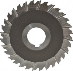 Keo - 4" Blade Diam x 3/32" Blade Thickness, 1" Hole, 32 Teeth, High Speed Steel Side Chip Saw - Staggered Tooth, Arbor Connection, Right Hand Cut, Uncoated - A1 Tooling