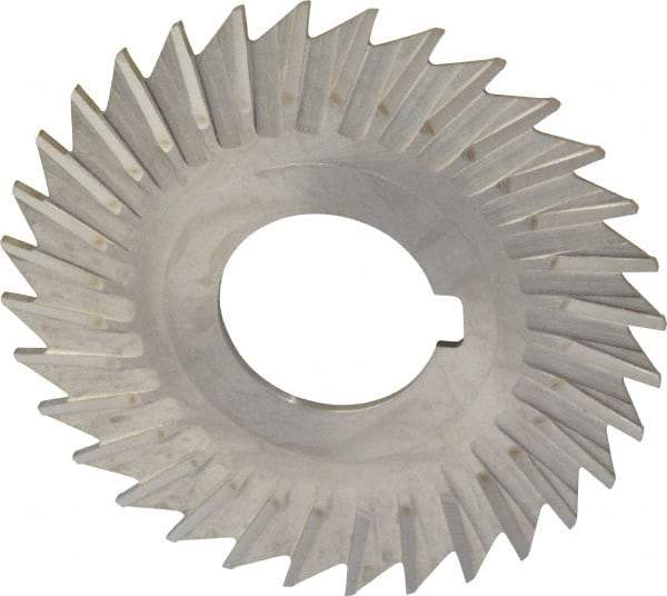 Keo - 3" Blade Diam x 1/16" Blade Thickness, 1" Hole, 32 Teeth, High Speed Steel Side Chip Saw - Straight Tooth, Arbor Connection, Right Hand Cut, Uncoated, with Keyway - A1 Tooling