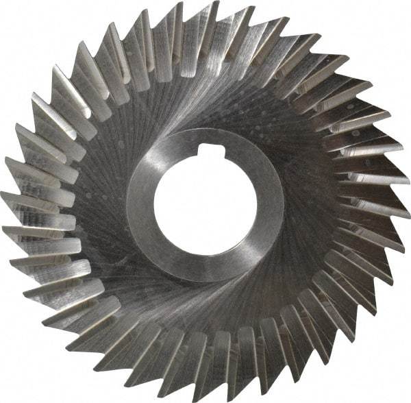 Keo - 4" Blade Diam x 1/16" Blade Thickness, 1" Hole, 36 Teeth, High Speed Steel Side Chip Saw - Straight Tooth, Arbor Connection, Right Hand Cut, Uncoated, with Keyway - A1 Tooling