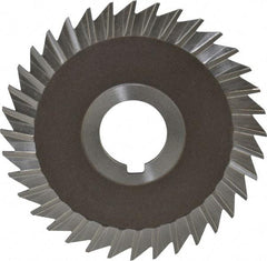 Keo - 4" Blade Diam x 3/32" Blade Thickness, 1" Hole, 36 Teeth, High Speed Steel Side Chip Saw - Straight Tooth, Arbor Connection, Right Hand Cut, Uncoated, with Keyway - A1 Tooling