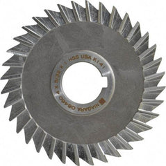 Keo - 4" Blade Diam x 5/32" Blade Thickness, 1" Hole, 36 Teeth, High Speed Steel Side Chip Saw - Straight Tooth, Arbor Connection, Right Hand Cut, Uncoated, with Keyway - A1 Tooling