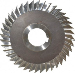 Keo - 5" Blade Diam x 1/8" Blade Thickness, 1-1/4" Hole, 40 Teeth, High Speed Steel Side Chip Saw - Straight Tooth, Arbor Connection, Right Hand Cut, Uncoated, with Keyway - A1 Tooling