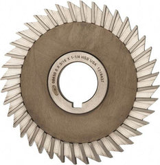 Keo - 5" Blade Diam x 3/16" Blade Thickness, 1-1/4" Hole, 40 Teeth, High Speed Steel Side Chip Saw - Straight Tooth, Arbor Connection, Right Hand Cut, Uncoated, with Keyway - A1 Tooling