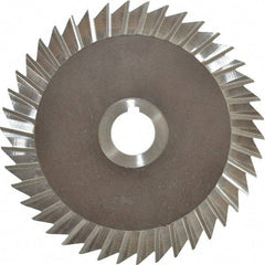 Keo - 6" Blade Diam x 1/8" Blade Thickness, 1" Hole, 42 Teeth, High Speed Steel Side Chip Saw - Straight Tooth, Arbor Connection, Right Hand Cut, Uncoated, with Keyway - A1 Tooling