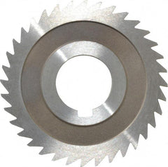 Keo - 3" Diam x 3/32" Blade Thickness x 1" Arbor Hole Diam, 36 Tooth Slitting and Slotting Saw - Arbor Connection, Right Hand, Uncoated, High Speed Steel, 10° Rake, Concave Ground - A1 Tooling