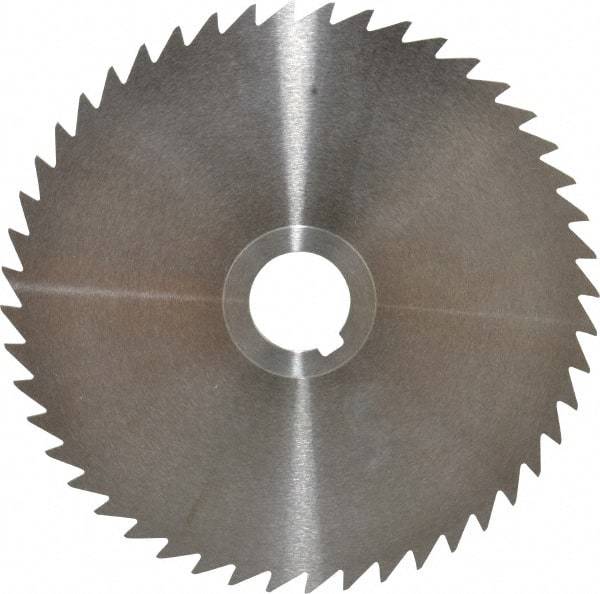 Keo - 6" Diam x 1/16" Blade Thickness x 1" Arbor Hole Diam, 48 Tooth Slitting and Slotting Saw - Arbor Connection, Right Hand, Uncoated, High Speed Steel, Concave Ground, Contains Keyway - A1 Tooling