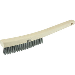 Plater's Brush, Steel Fill, 3 × 19 Rows, Curved Handle - A1 Tooling