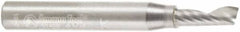 Amana Tool - 3/16" Cutting Diam x 1/2" Length of Cut, 1 Flute, Upcut Spiral Router Bit - Uncoated, Right Hand Cut, Solid Carbide, 2" OAL x 1/4" Shank Diam, 30° Helix Angle - A1 Tooling