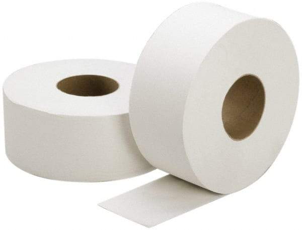 Ability One - 1,000' Roll Length x 3.7" Sheet Width, Jumbo Roll Toilet Tissue - 2 Ply, White, Recycled Fiber - A1 Tooling