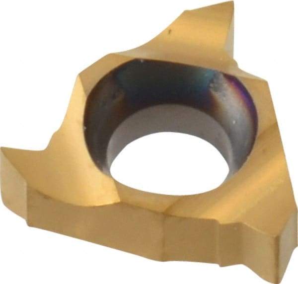 Carmex - 06IL Internal Left Hand 48-20 Partial Profile 60° Laydown Threading Insert - Grade BXC, TiN Coated Carbide - A1 Tooling