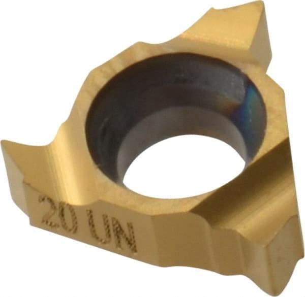 Carmex - 06IL Internal Left Hand 20 UN Laydown Threading Insert - Grade BXC, TiN Coated Carbide - A1 Tooling