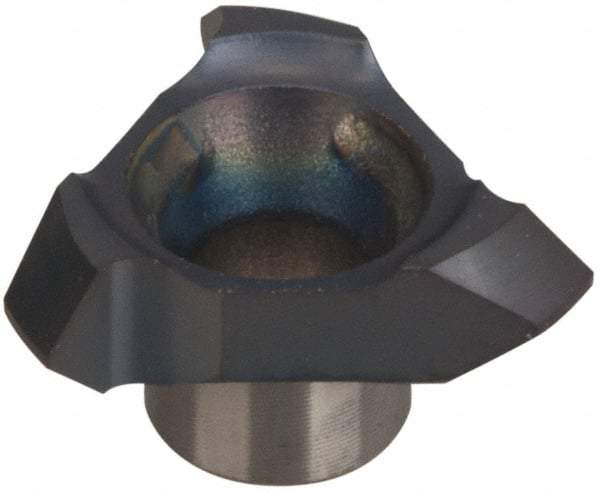 Carmex - C18 C90 Grade MT7, 0.7" Cutting Width Carbide Chamfering & Grooving Insert - 0.043" Max Depth of Cut, Right Hand, 0.004" Corner Radius, TiAlN Finish - A1 Tooling