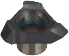 Carmex - C18 C90 Grade MT7, 0.7" Cutting Width Carbide Chamfering & Grooving Insert - 0.043" Max Depth of Cut, Right Hand, 0.004" Corner Radius, TiAlN Finish - A1 Tooling