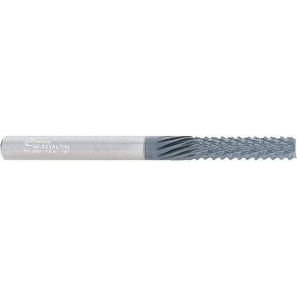 Onsrud - 1/4" Diam, 1" LOC, End Mill End, Solid Carbide Diamond Pattern Router Bit - Right Hand Cut, 3" OAL, 1/4" Shank Diam, Use on Composites - A1 Tooling