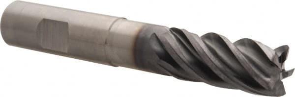 Kennametal - 5/8", 5 Flute, Solid Carbide, 0.03" Corner Radius End Mill - 4" OAL, 1-1/4" LOC, 2-1/4" Extended Reach - A1 Tooling