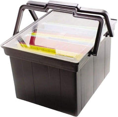 ADVANTUS - 1 Compartment, 17 Inch Wide x 14 Inch Deep x 10-7/8 Inch High, Portable File Box - Plastic, Black - A1 Tooling