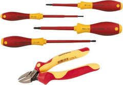 Wiha - 5 Piece Phillips Screwdriver, Slotted & Cutters Hand Tool Set - Comes in Vinyl Pouch - A1 Tooling