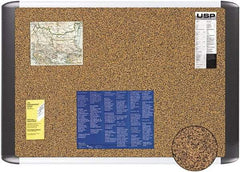 MasterVision - 48" Wide x 36" High Open Cork Bulletin Board - Tan - A1 Tooling