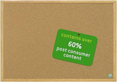 MasterVision - 48" Wide x 36" High Open Cork Bulletin Board - Natural (Color) - A1 Tooling