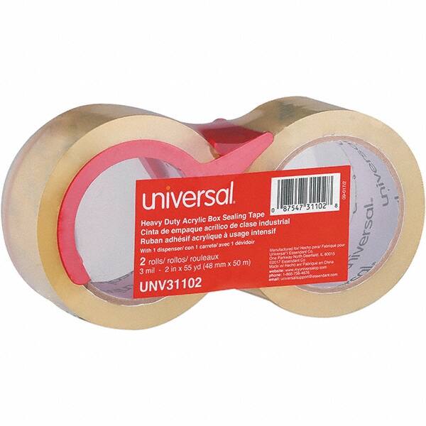 Universal One - 48mm Wide x 3mm Thick x 50m Long, 31102 Box Sealing & Label Protection Tape - Clear - A1 Tooling