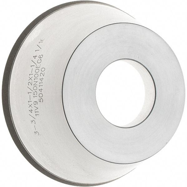 Tru-Maxx - 95mm Diam, 1-1/4" Hole Size, 1" Overall Thickness, 150 Grit, Type 11V9, Tool & Cutter Grinding Wheel - Very Fine Grade, CBN - A1 Tooling