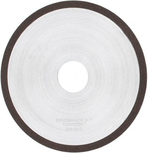 Tru-Maxx - 6" 100 Grit Diamond Cutoff Wheel - 0.035" Thick, 1-1/4" Arbor, Use with Angle Grinders - A1 Tooling