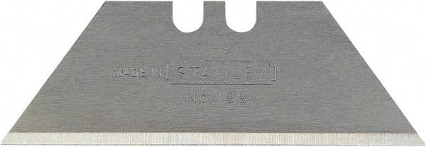 Stanley - 500 Piece High Carbon Steel Utility Knife Blade - 62mm OAL, 2.438" Blade Length, 0.024" Blade Thickness - A1 Tooling