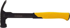 DeWALT - 12 oz Head, Straight Nail Hammer - 12" OAL, Steel Head, 2" Face Diam, Smooth Face, Steel Handle with Grip - A1 Tooling