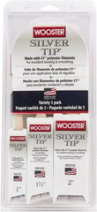 Wooster Brush - 1, 1-1/2 & 2" Angle/Flat Polyester General Purpose Paint Brush Set - 2-3/16, 2-7/16 & 2-11/16" Bristle Length, 7-1/2" Wood Handle - A1 Tooling