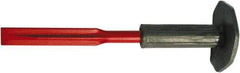 Osca - 12" OAL x 2-1/2" Blade Width Brick Chisel - Steel with Bricklayer Grip Handle - A1 Tooling