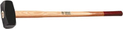 Osca - 8-51/64 Lb Head, 35-1/2" Long Sledge Hammer - Carbon Steel Head, 2-1/2" Face Diam, 6" Long Head, Wood Handle - A1 Tooling