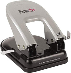 PaperPro - Paper Punches Type: 40 Sheet Manual Two Hole Punch Color: Black/Silver - A1 Tooling