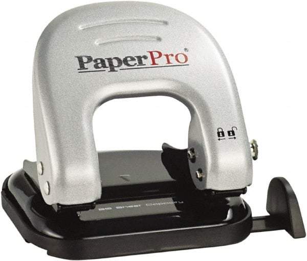 PaperPro - Paper Punches Type: 20 Sheet Manual Two Hole Punch Color: Black/Silver - A1 Tooling